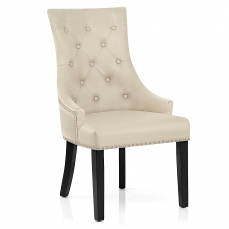 Silla Cuero Regenerado - Ascot Crema