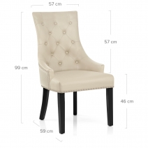 Silla Cuero Regenerado - Ascot Crema