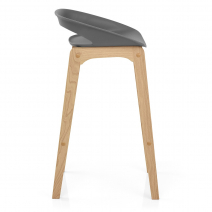 Taburete Resina Madera - Crew Gris