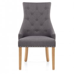 Silla Tela Roble - Ascot Gris