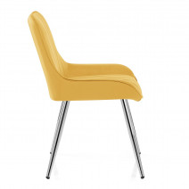 Silla Terciopelo Cromo - Mustang Amarillo