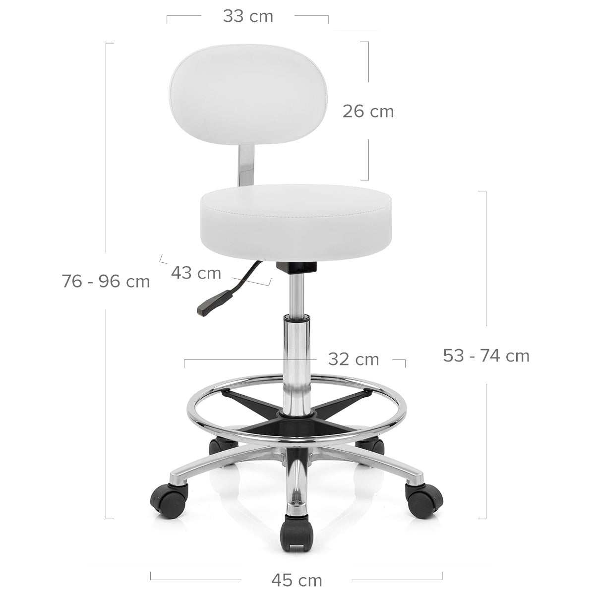 Taburete - Swivel Blanco