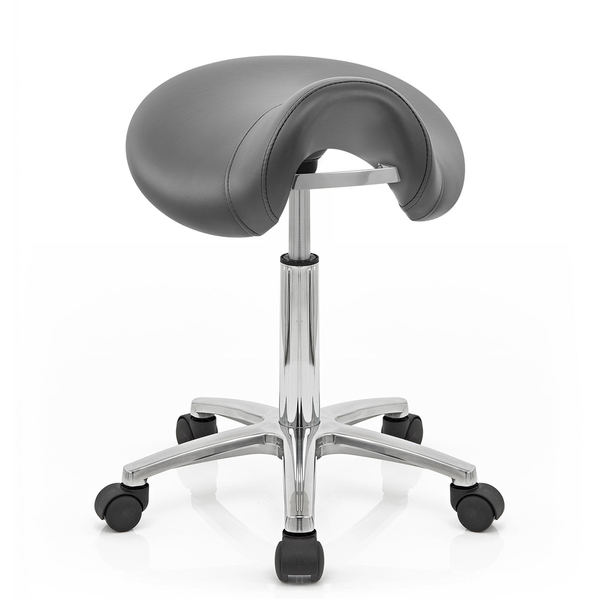 Sillín Polipiel Cromo - Saddle Deluxe Gris