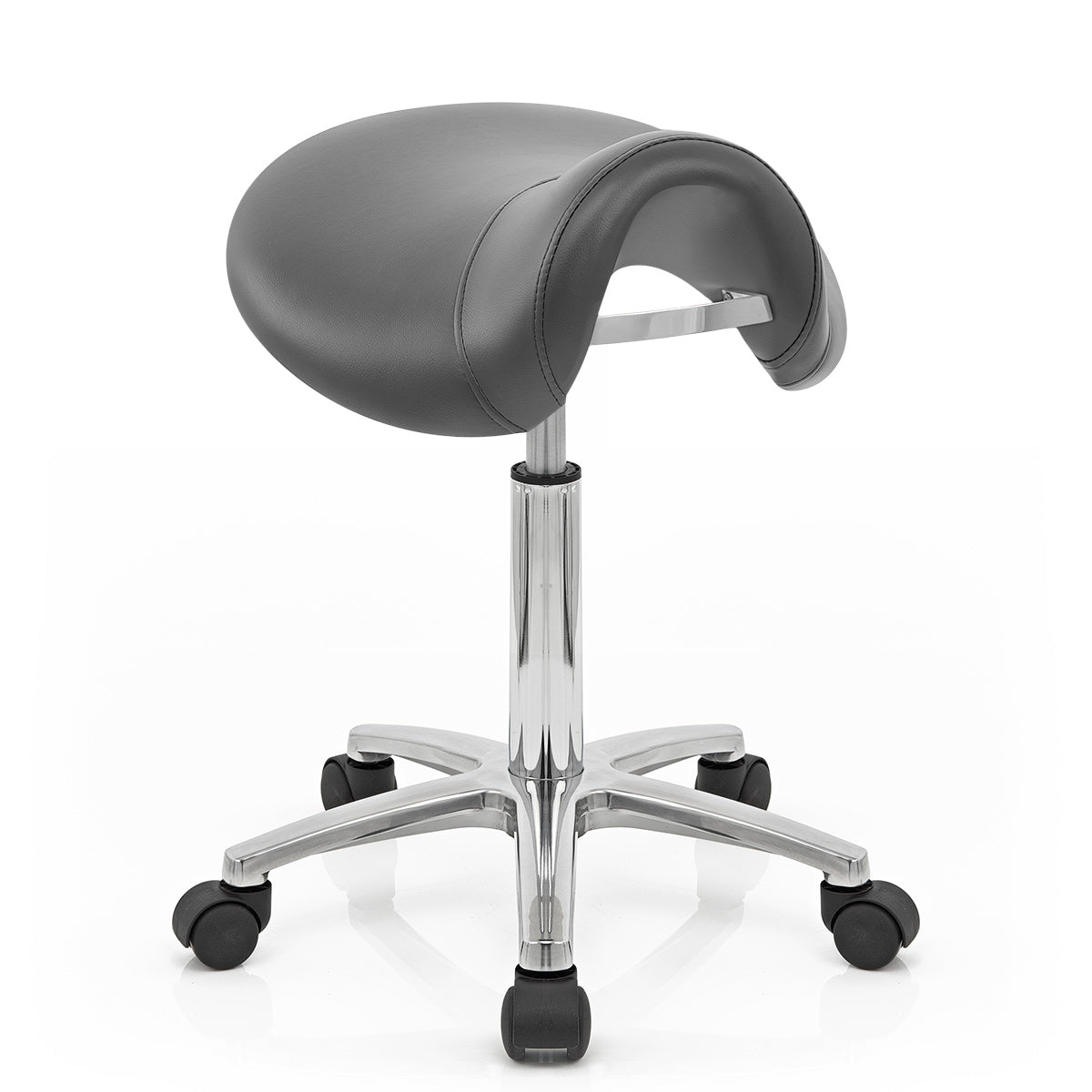 Sillín Polipiel Cromo - Saddle Deluxe Gris