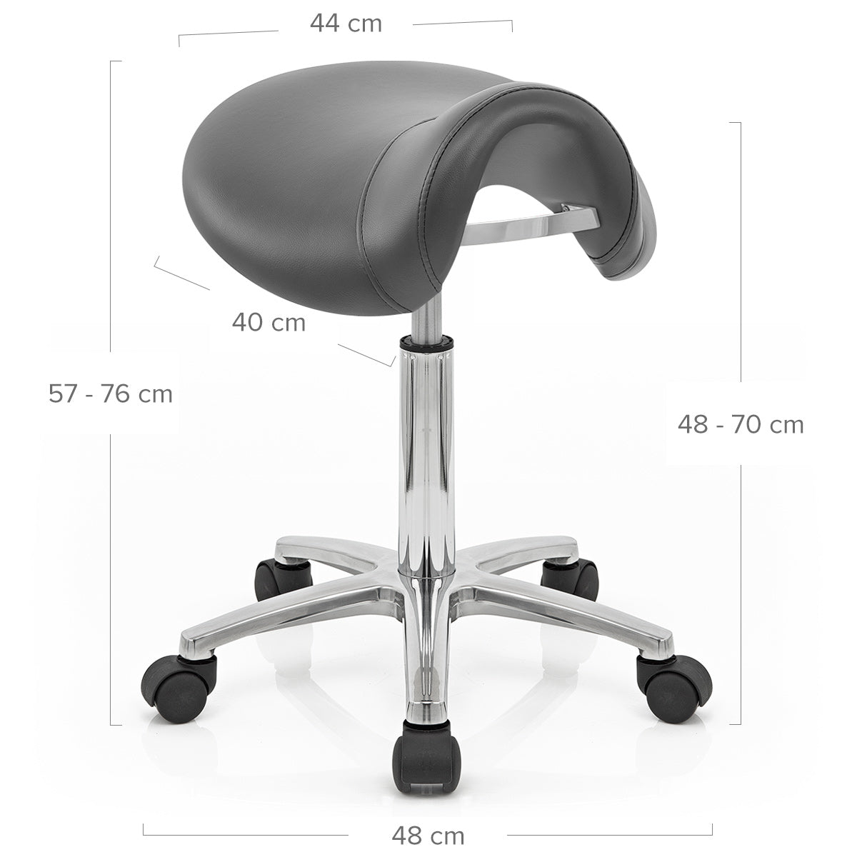 Sillín Polipiel Cromo - Saddle Deluxe Gris