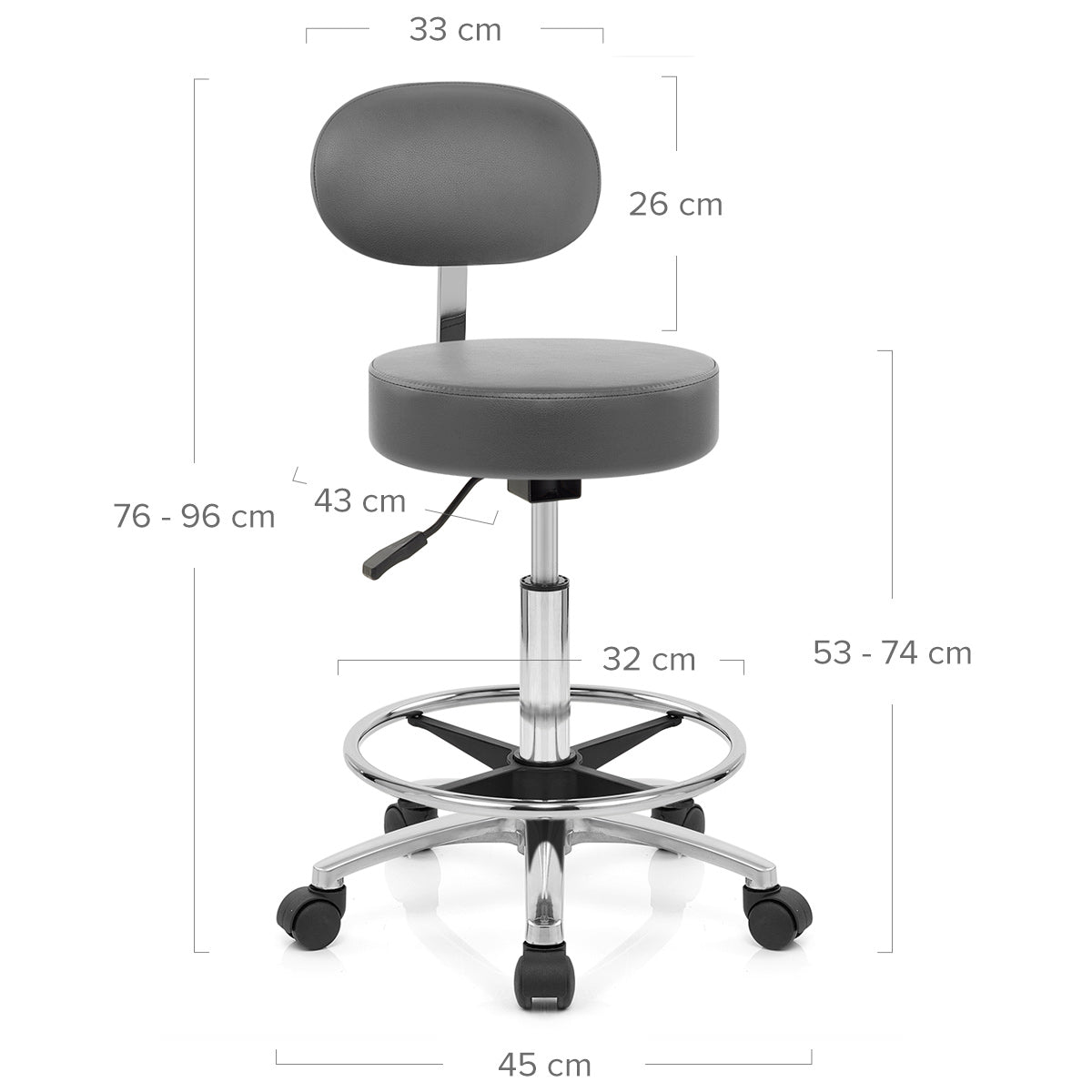 Taburete - Swivel Gris