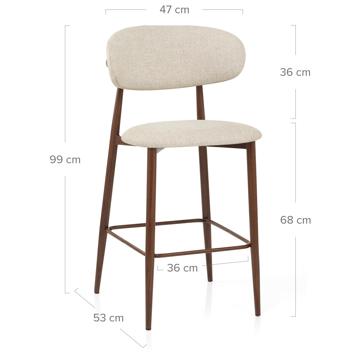 Taburete Tela - Harrow Crema