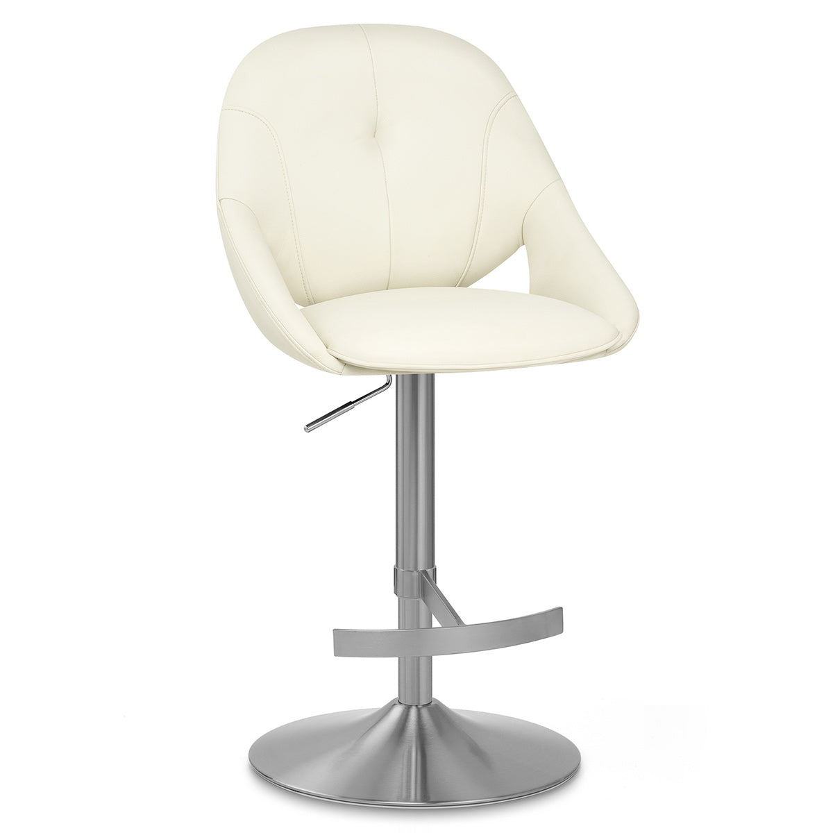 Taburete Eco Piel Cepillado - Rico Crema