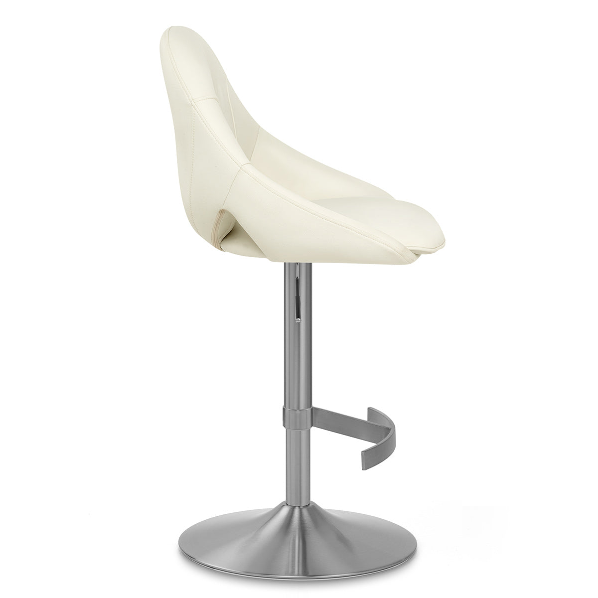 Taburete Eco Piel Cepillado - Rico Crema
