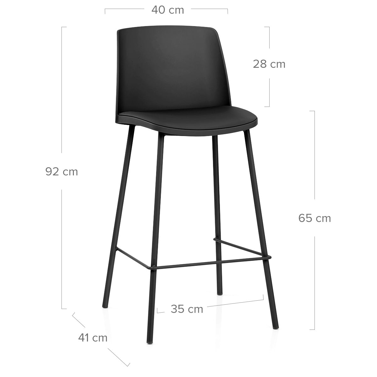 Taburete Polipiel - Cosmo Negro