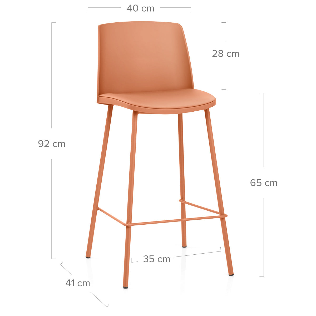 Taburete Polipiel - Cosmo Naranja
