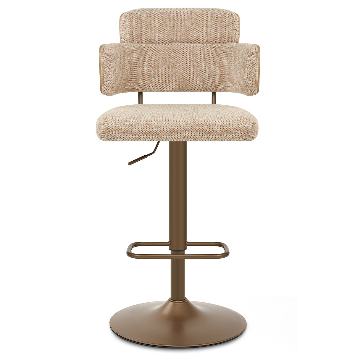 Taburete Tela Cobre - Logan Crema