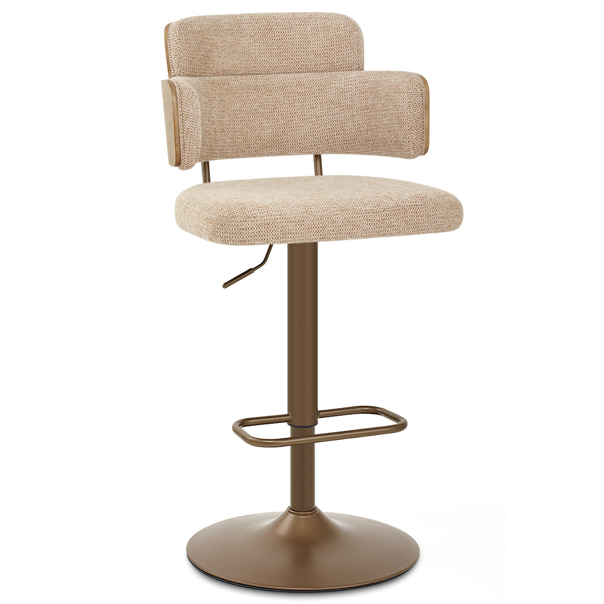 Taburete Tela Cobre - Logan Crema