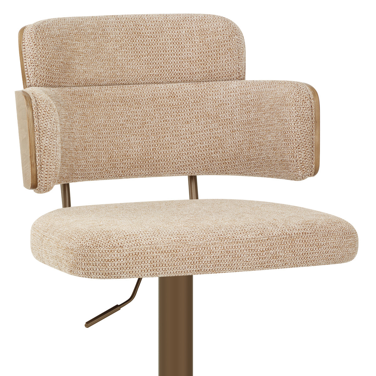 Taburete Tela Cobre - Logan Crema