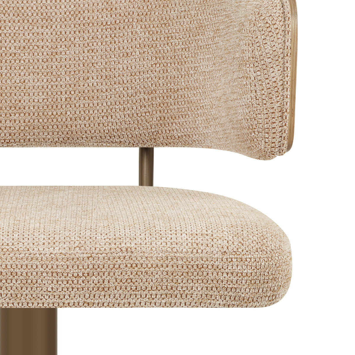 Taburete Tela Cobre - Logan Crema