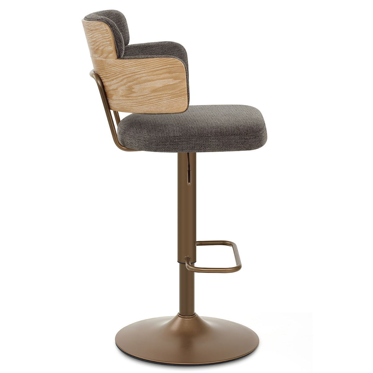 Taburete Tela Cobre - Logan Gris