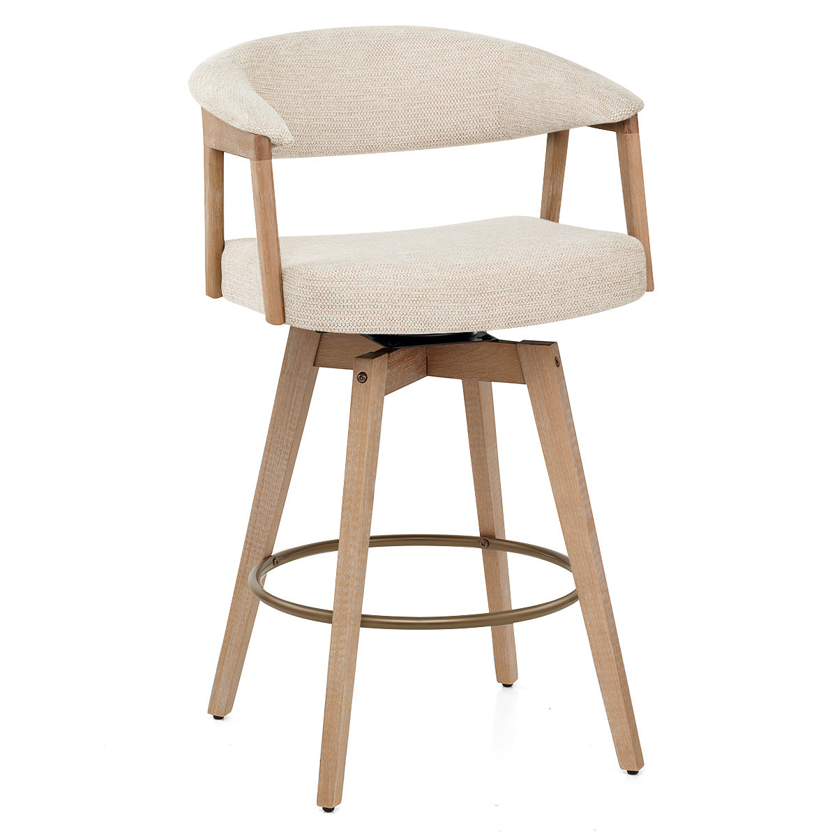 Taburete Tela Roble - Falco Crema