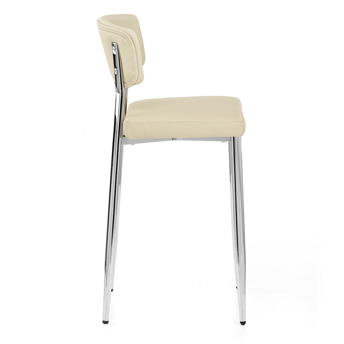 Taburete Cuero Auténtico - Parker Crema
