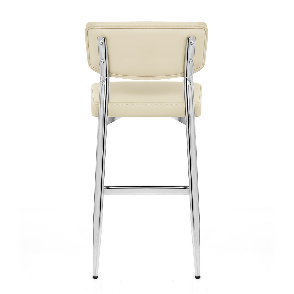 Taburete Cuero Auténtico - Parker Crema