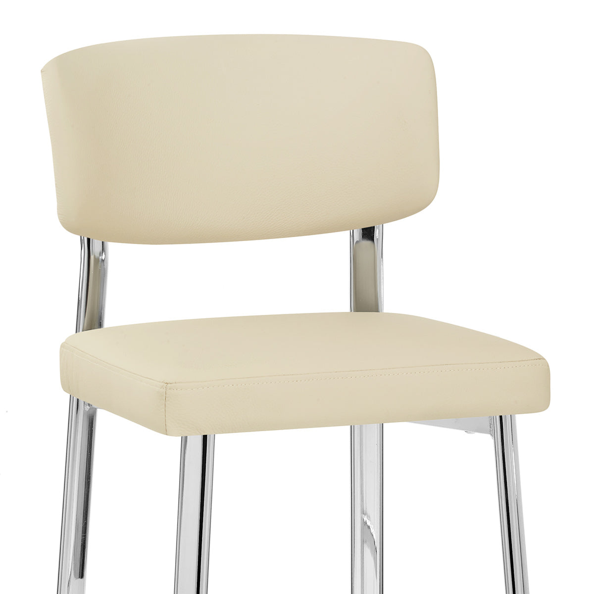 Taburete Cuero Auténtico - Parker Crema