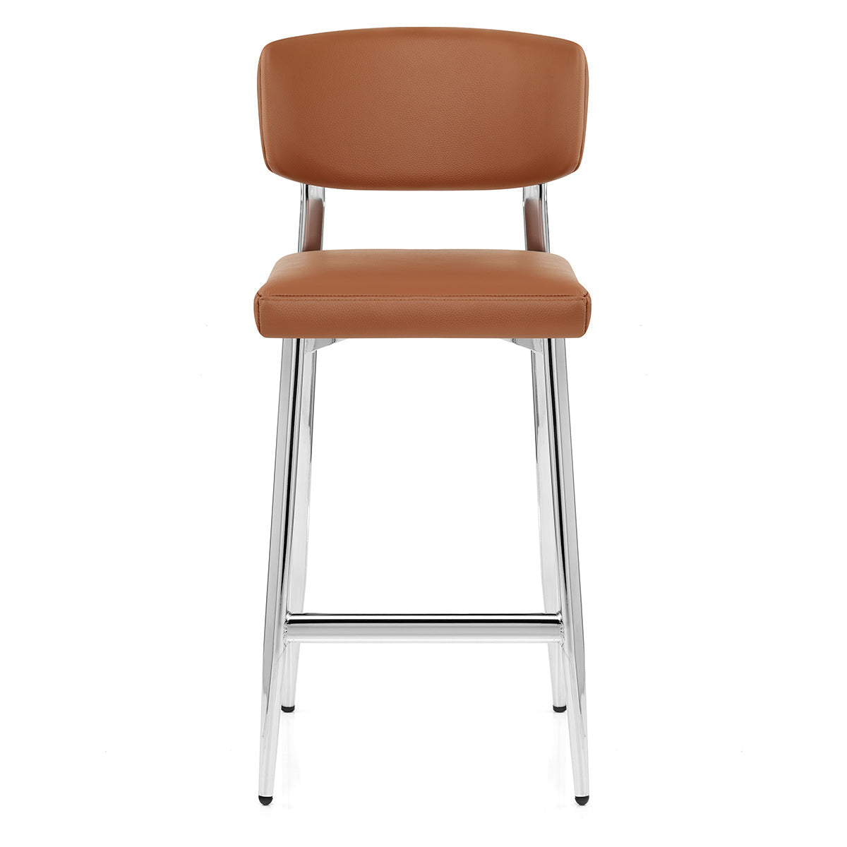 Taburete Cuero Auténtico - Parker Marrón