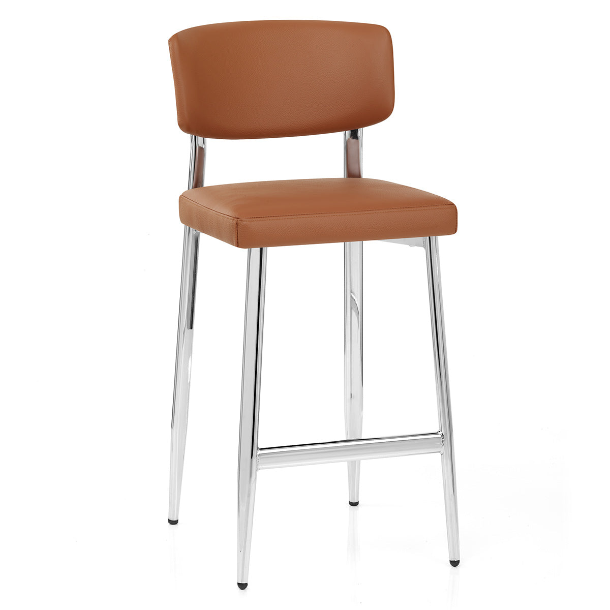 Taburete Cuero Auténtico - Parker Marrón