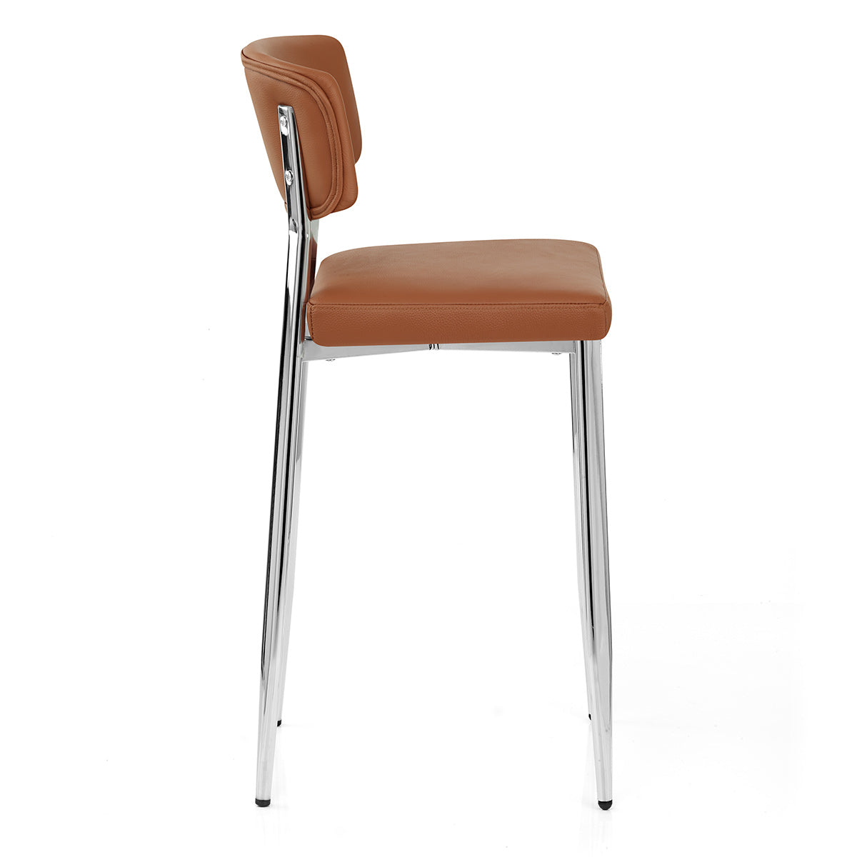 Taburete Cuero Auténtico - Parker Marrón