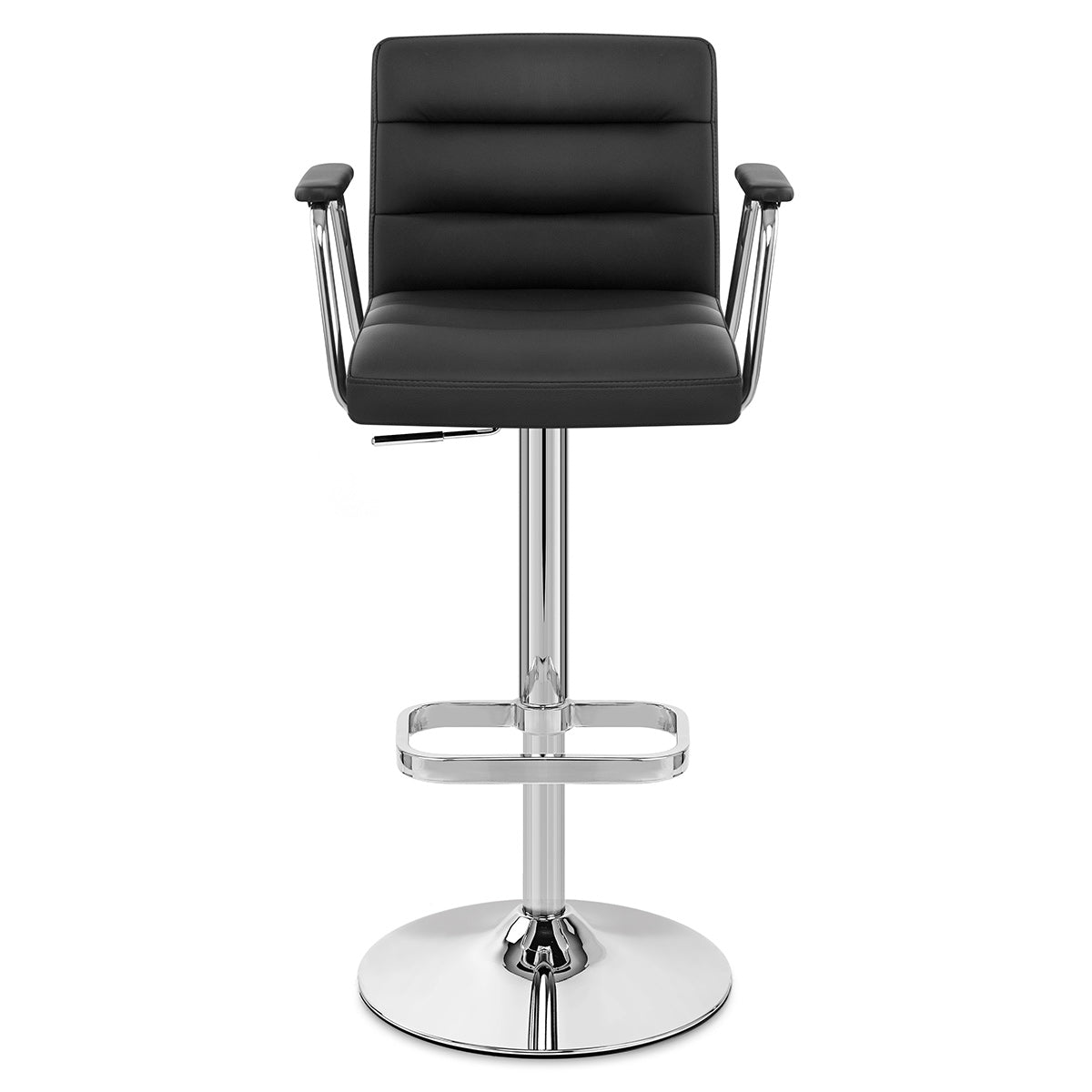 Taburete Polipiel Cromo - Lush Negro
