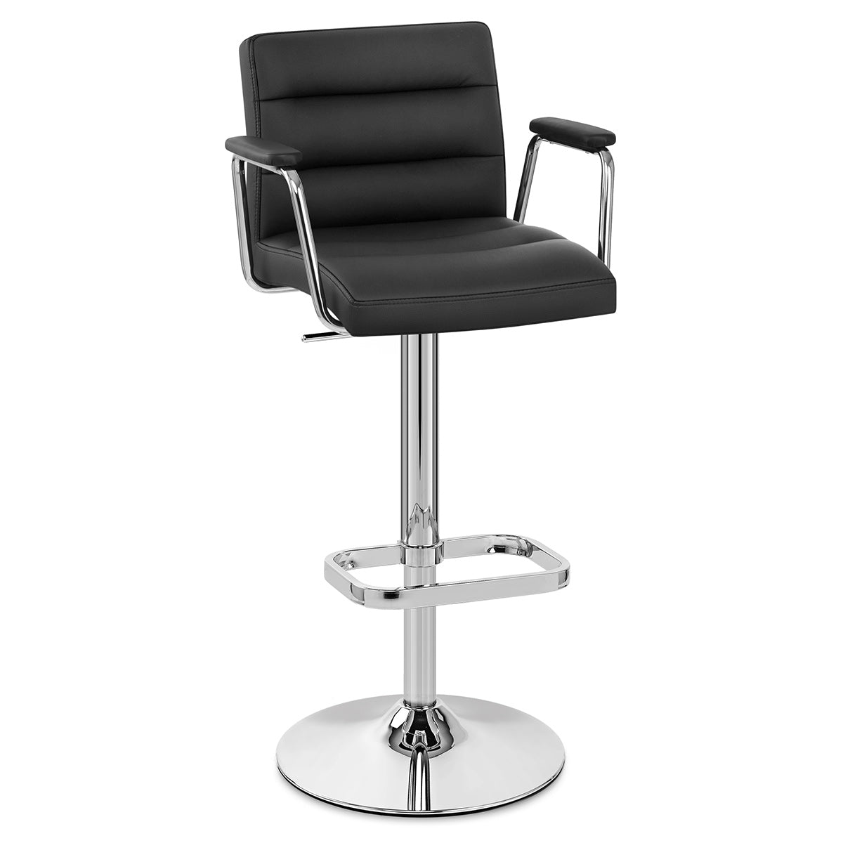 Taburete Polipiel Cromo - Lush Negro