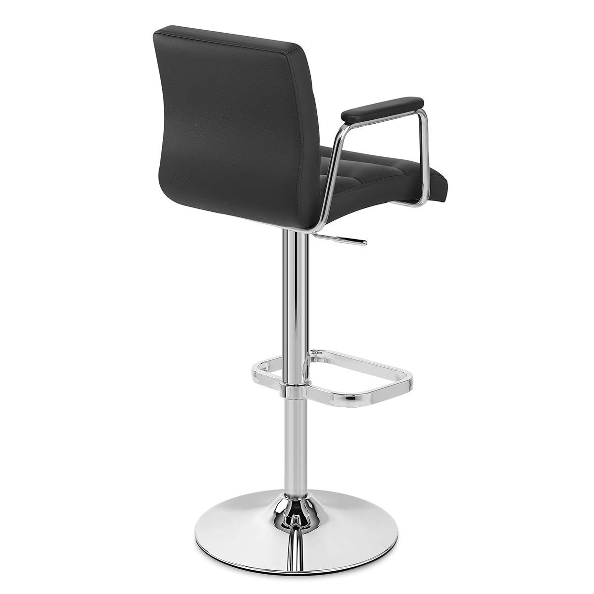 Taburete Polipiel Cromo - Lush Negro