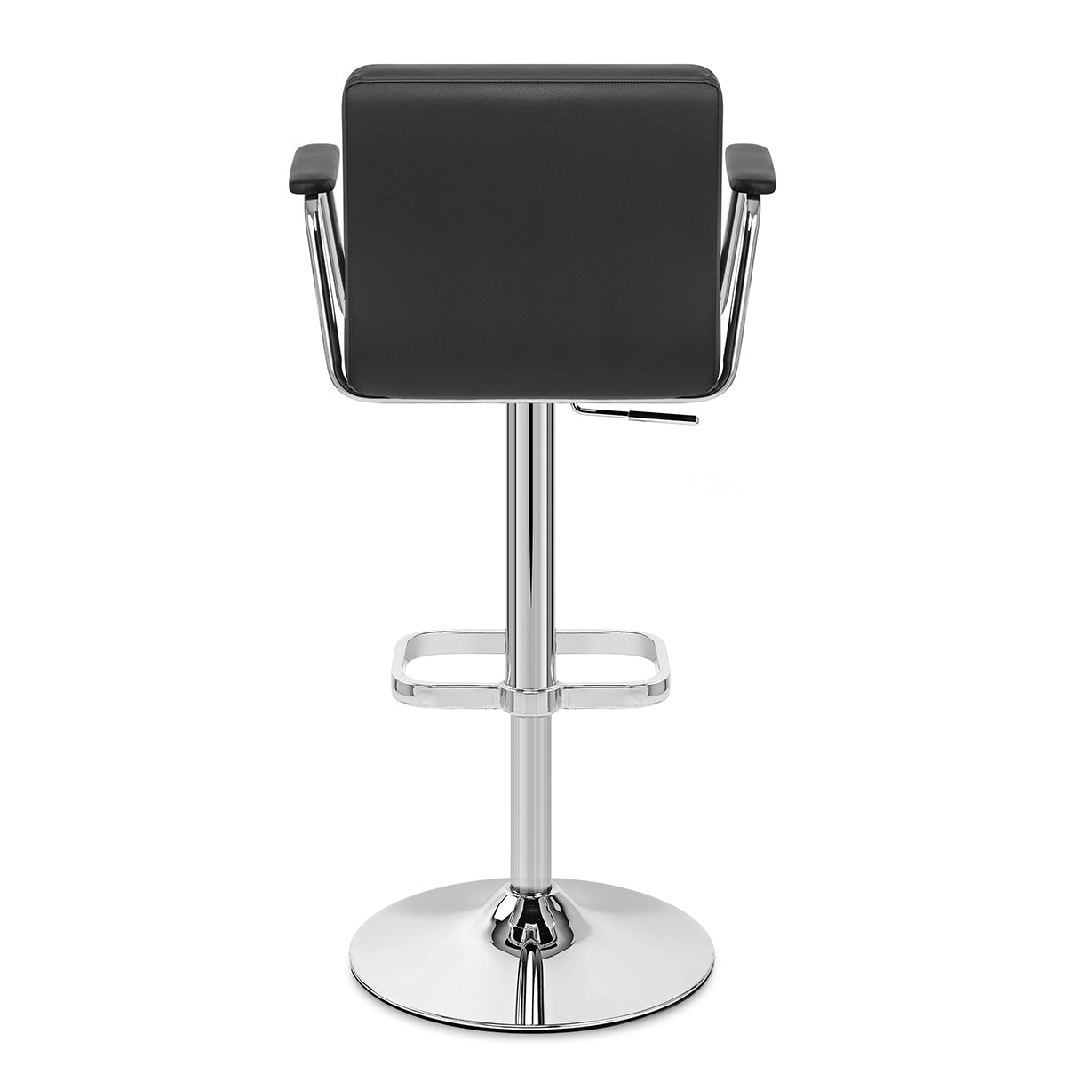 Taburete Polipiel Cromo - Lush Negro