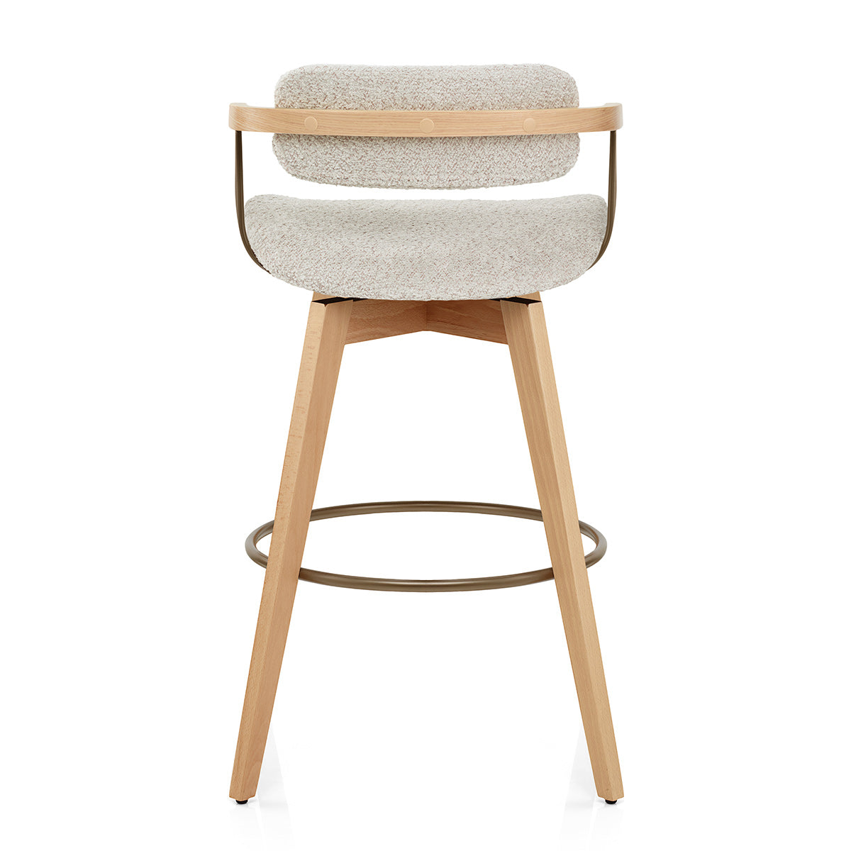 Taburete Tela Roble - Electra Crema