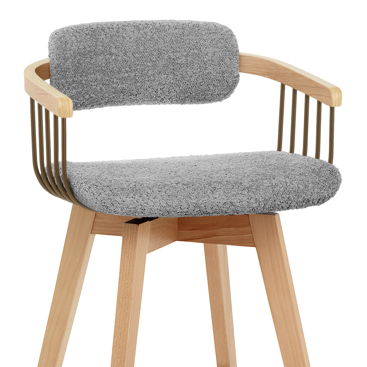 Taburete Tela Roble - Electra Gris