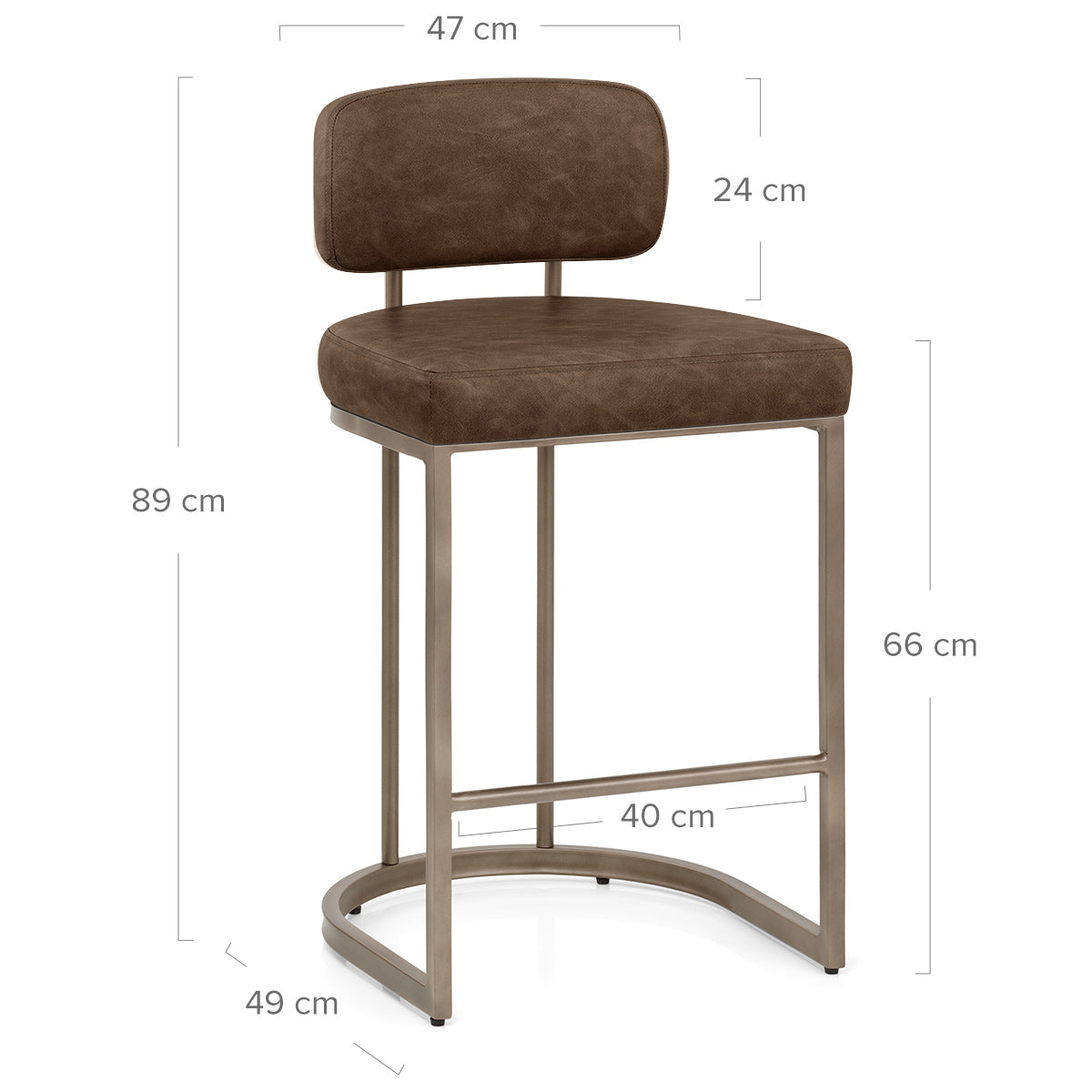 Taburete Polipiel - Verve Marrón