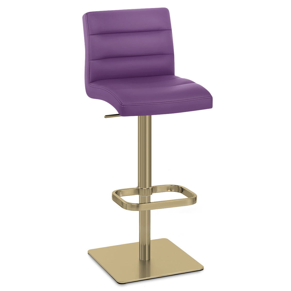 Taburete Polipiel Dorado - Lush Morado