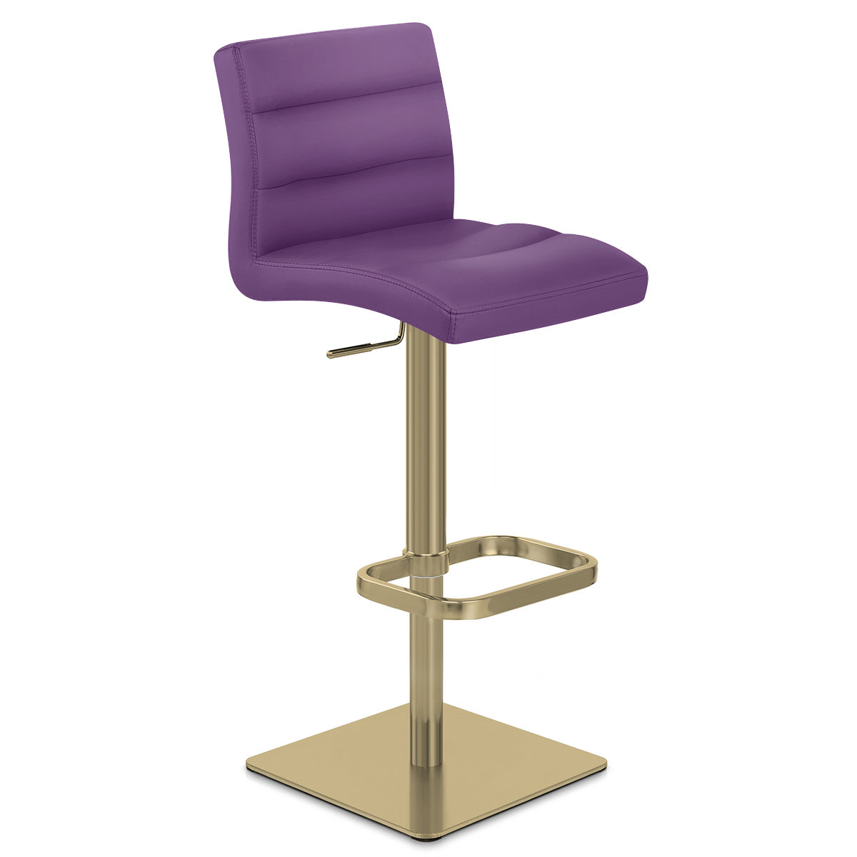 Taburete Polipiel Dorado - Lush Morado