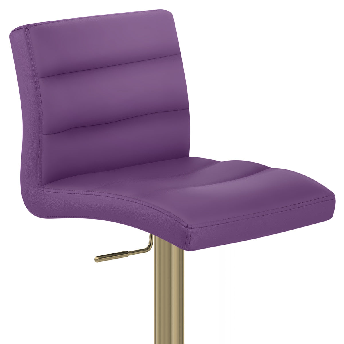 Taburete Polipiel Dorado - Lush Morado