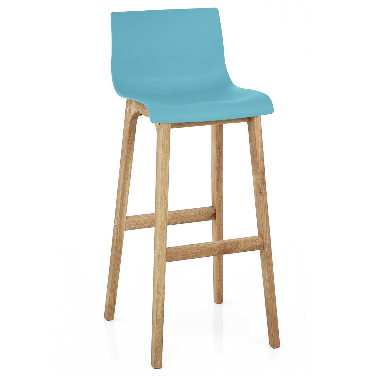 Taburete Madera Resina - Drift Alto Azul