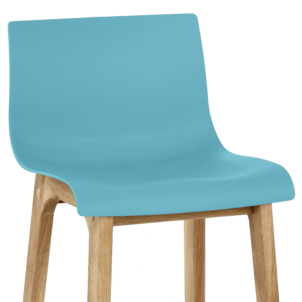 Taburete Madera Resina - Drift Alto Azul