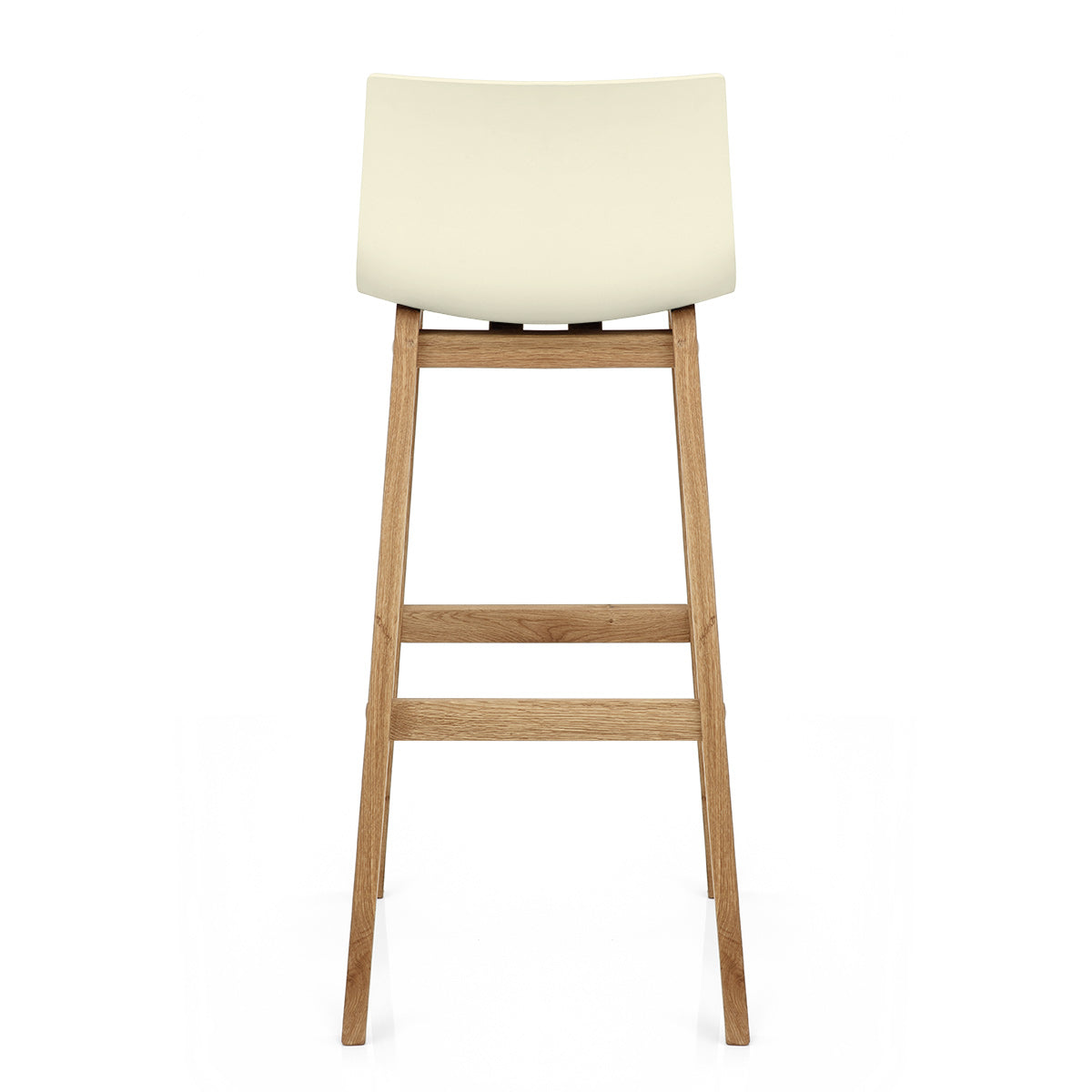 Taburete Madera Resina - Drift Alto Crema