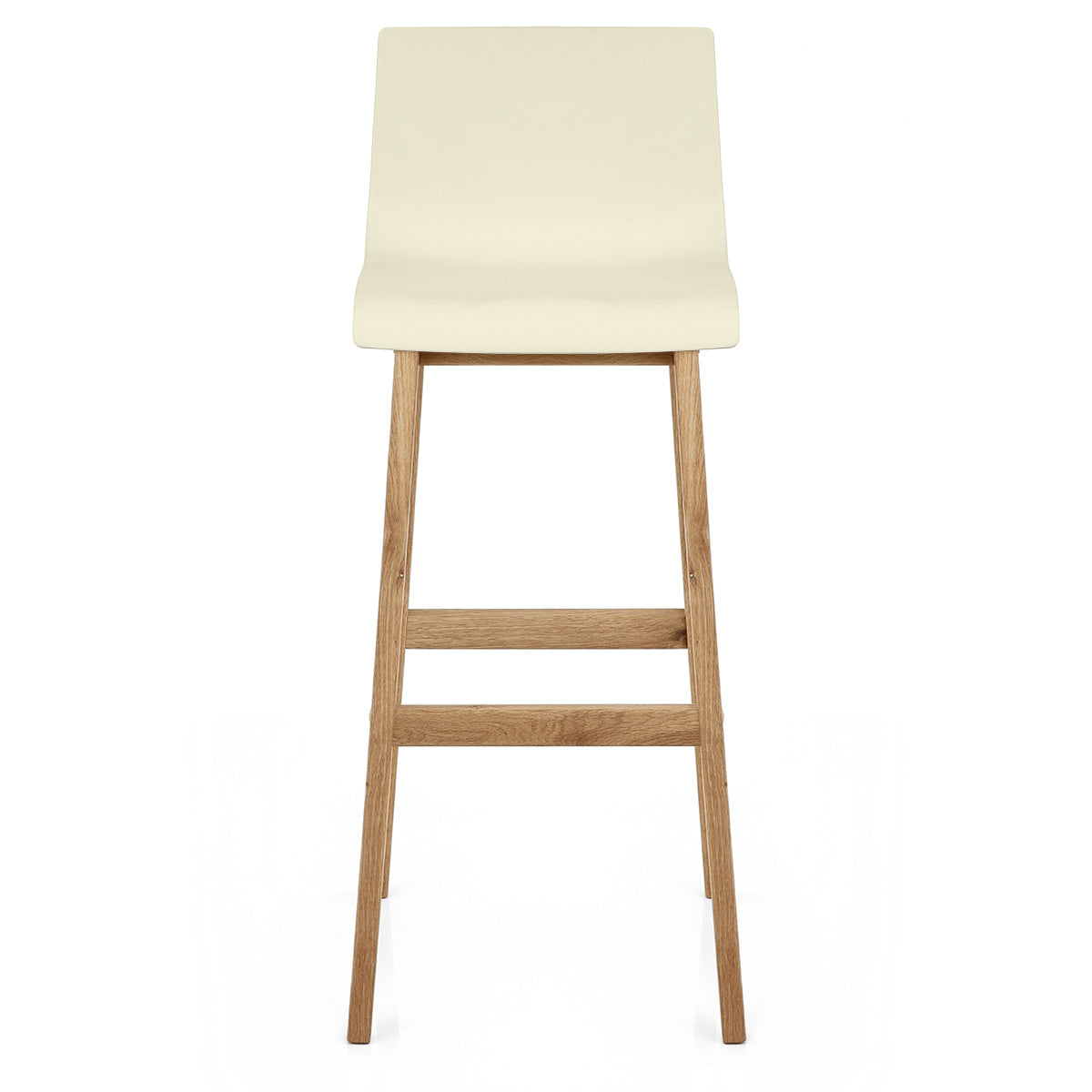Taburete Madera Resina - Drift Alto Crema