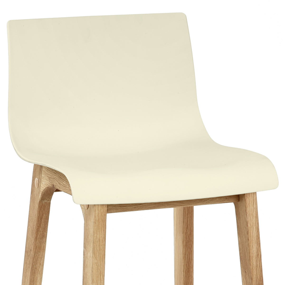 Taburete Madera Resina - Drift Alto Crema
