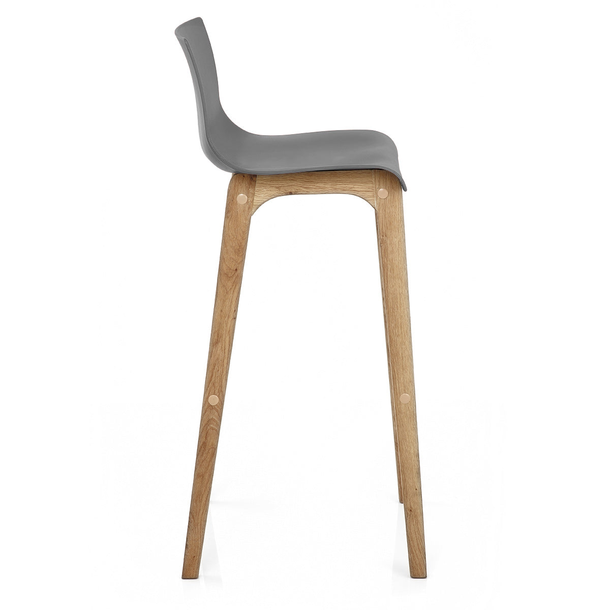Taburete Madera Resina - Drift Alto Gris Oscuro
