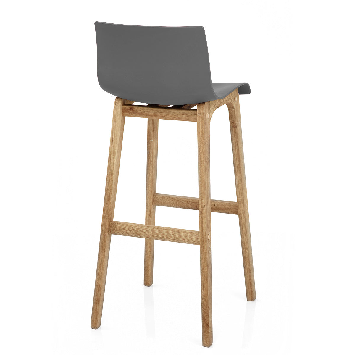 Taburete Madera Resina - Drift Alto Gris Oscuro