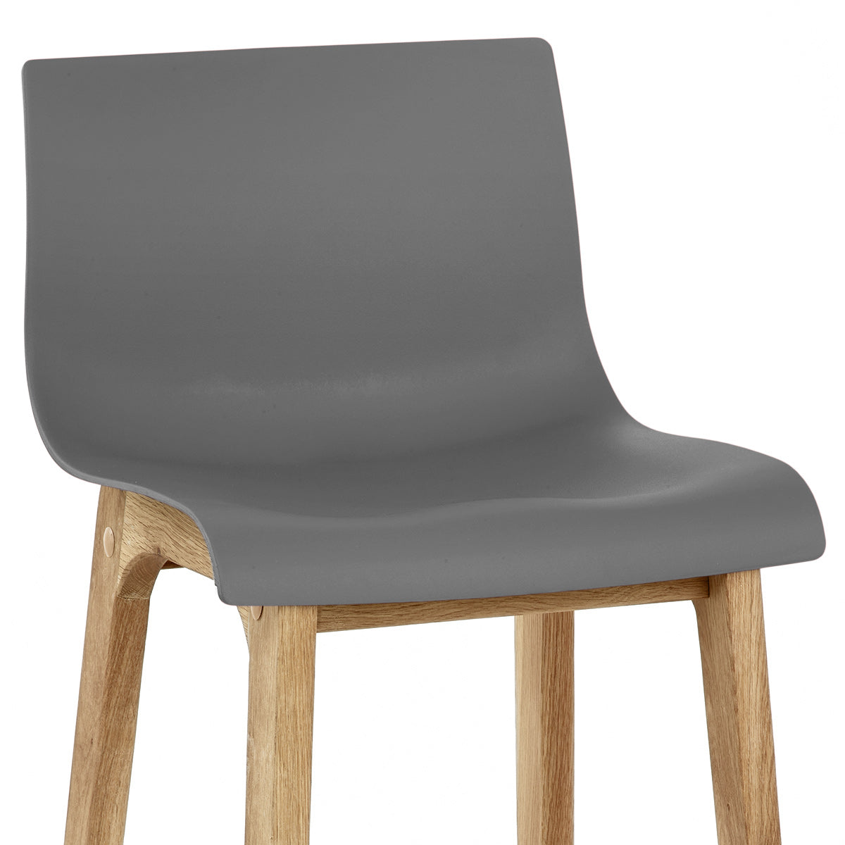 Taburete Madera Resina - Drift Alto Gris Oscuro