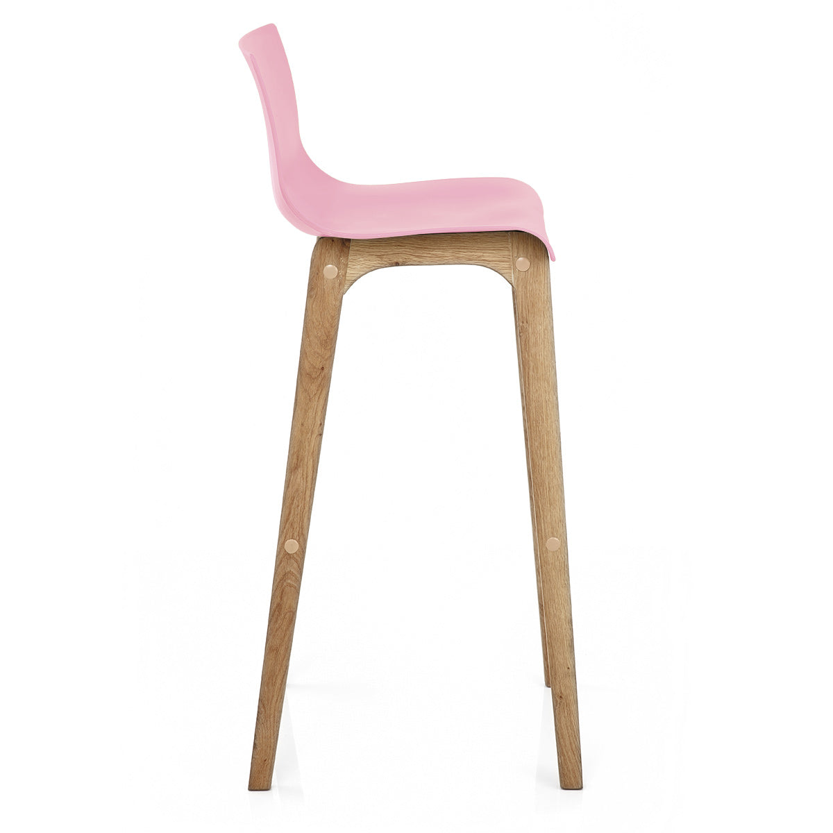 Taburete Madera Resina - Drift Alto Rosa
