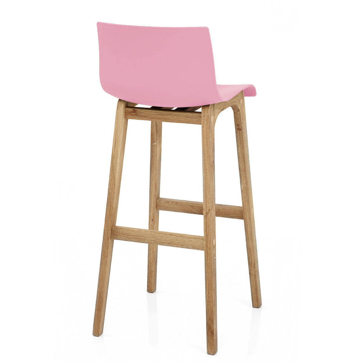 Taburete Madera Resina - Drift Alto Rosa