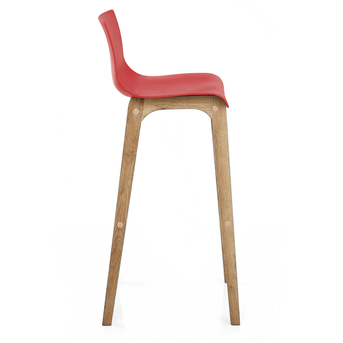 Taburete Madera Resina - Drift Alto Rojo