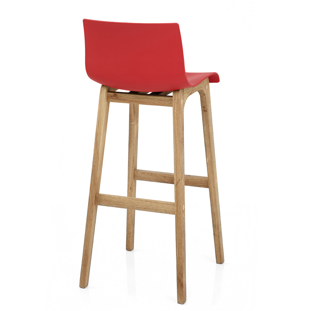Taburete Madera Resina - Drift Alto Rojo