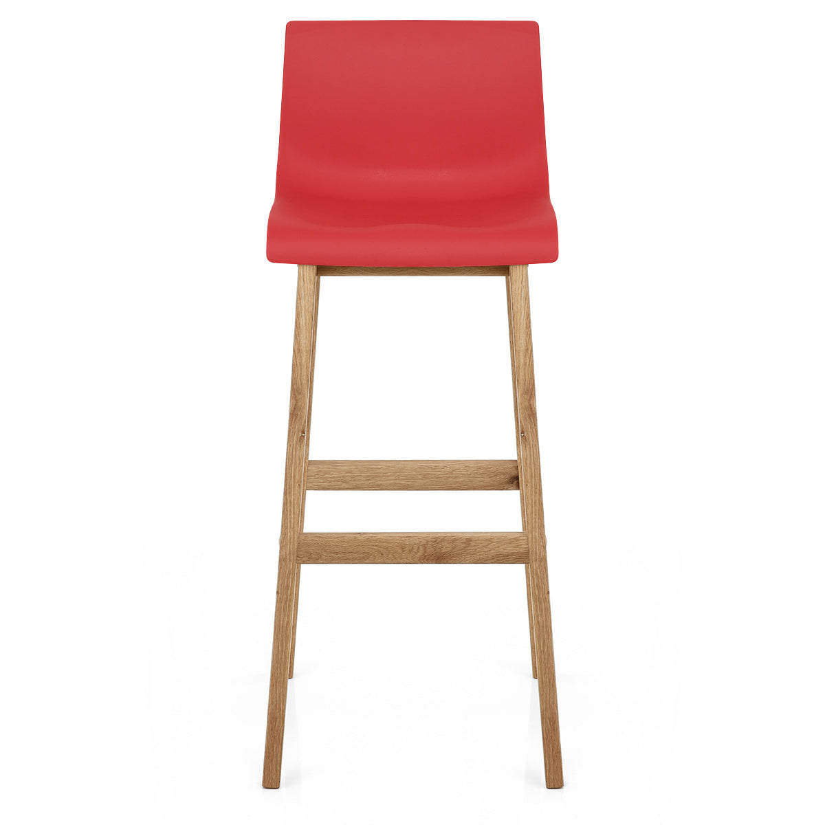 Taburete Madera Resina - Drift Alto Rojo
